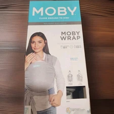 Moby Wrap Classic Gray PRE-OWNED Newborn to Toddler 8-33 Pounds Baby Carrier