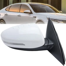 Right Side Mirror White Heated For Kia Optima 2014-2016 Signal Light Manual Fold