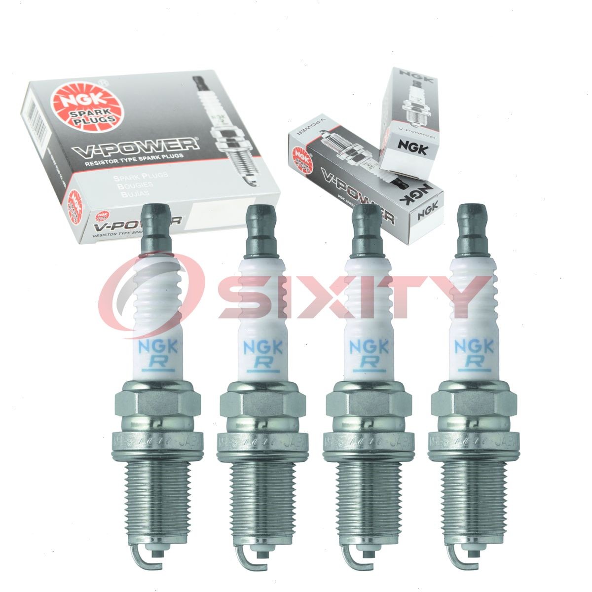 4 pc NGK V-Power Spark Plugs for 1989-1998 Chevrolet Tracker 1.6L L4 zs