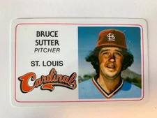 Bruce Sutter - 1981 Perma-Graphics / Topps Super Star Baseball Credit Cards #24