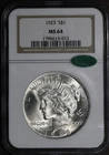 1923 (MS64 CAC) Peace Silver Dollar $1 NGC - Premium Quality For The Grade
