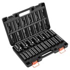 Uimoso 19-Piece Impact Socket Set, 1/2" Drive, Sizes 3/8" to 1-1/2"