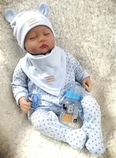 22" Handmade Lifelike Reborn Dolls Baby Boy Vinyl Silicone Realistic Doll Gift