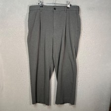 Uniqlo Mens Size XL 36-39 Gray Dress Pants Elastic Waist w/ Drawstring