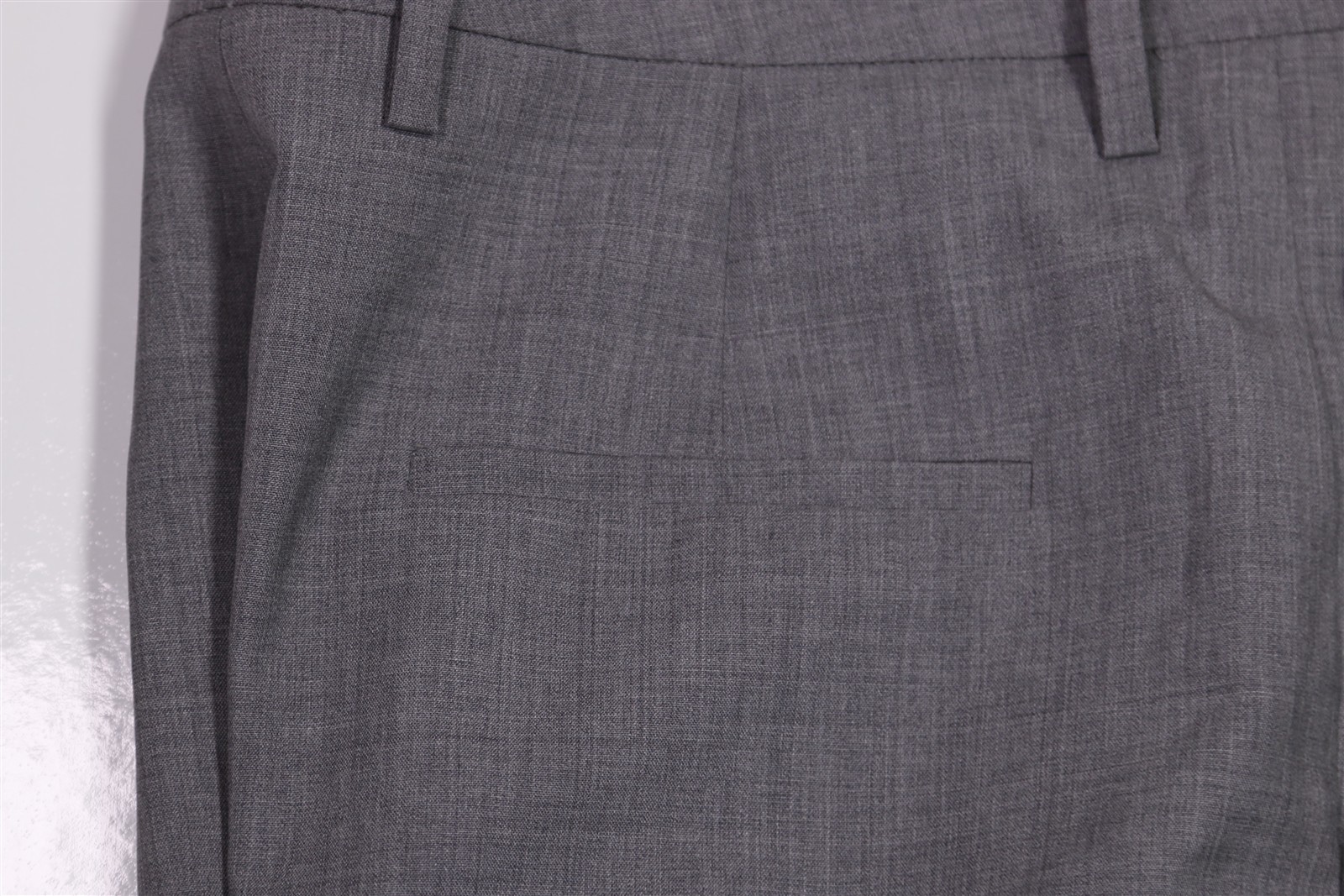 Prada Milano Womens Solid Light Gray Pleated Wide… - image 3