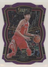 2017-18 Panini Select Premier Level Purple Die-Cut Prizm 16/99 Zhou Qi #198 0c3