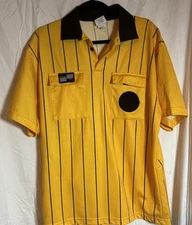 Official Sports International Soccer Referee Shirt Yellow Sz. M