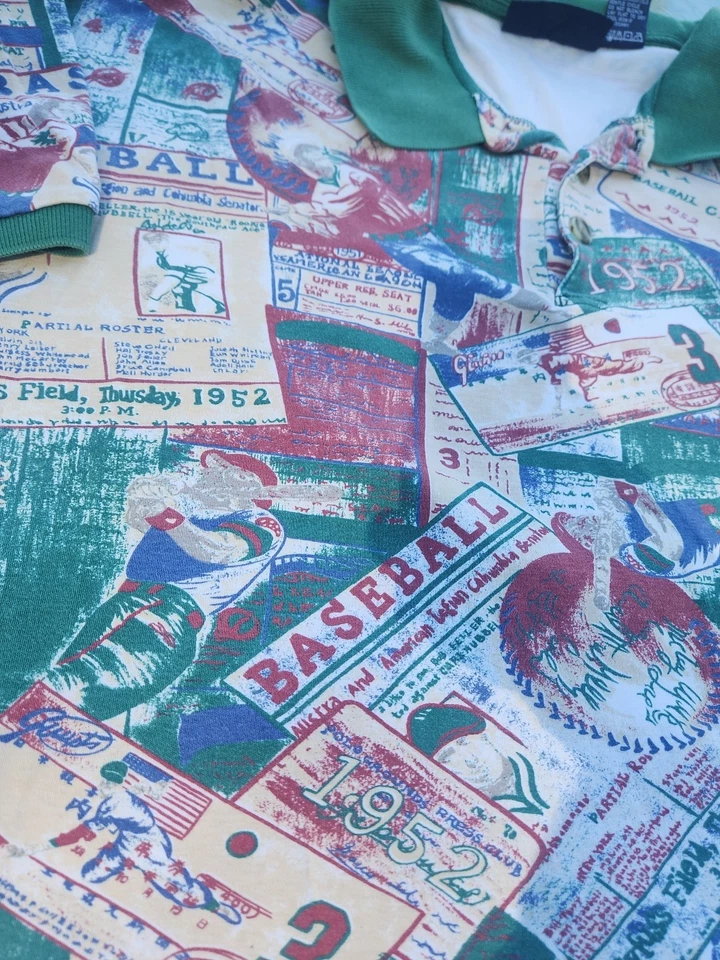 Camisa polo de béisbol vintage de golf con cuello de Northern Isles rara XL Foto 3 de 4