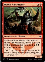 Mardu Warshrieker 117 Common The List Reprints Magic: The Gathering