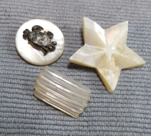 51 Vintage Antique MOP Mother of Pearl Buttons VARIOUS SIZES SHAPES DESIGNS - Picture 17 of 24