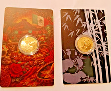 2 X 3 grams Libertad & Panda Silver & Gold gilding tribute coins