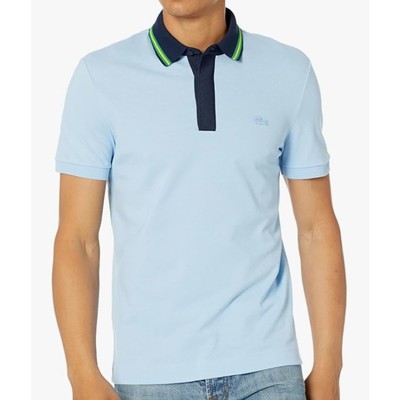 Lacoste Men's Short Sleeve Regular Fit Striped Neck Polo Shirt Panorama M