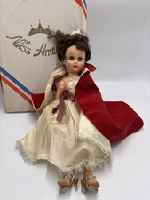 1950s Vintage Sayco's Miss America High Heeled Doll Shoes Earrings Sash Crown