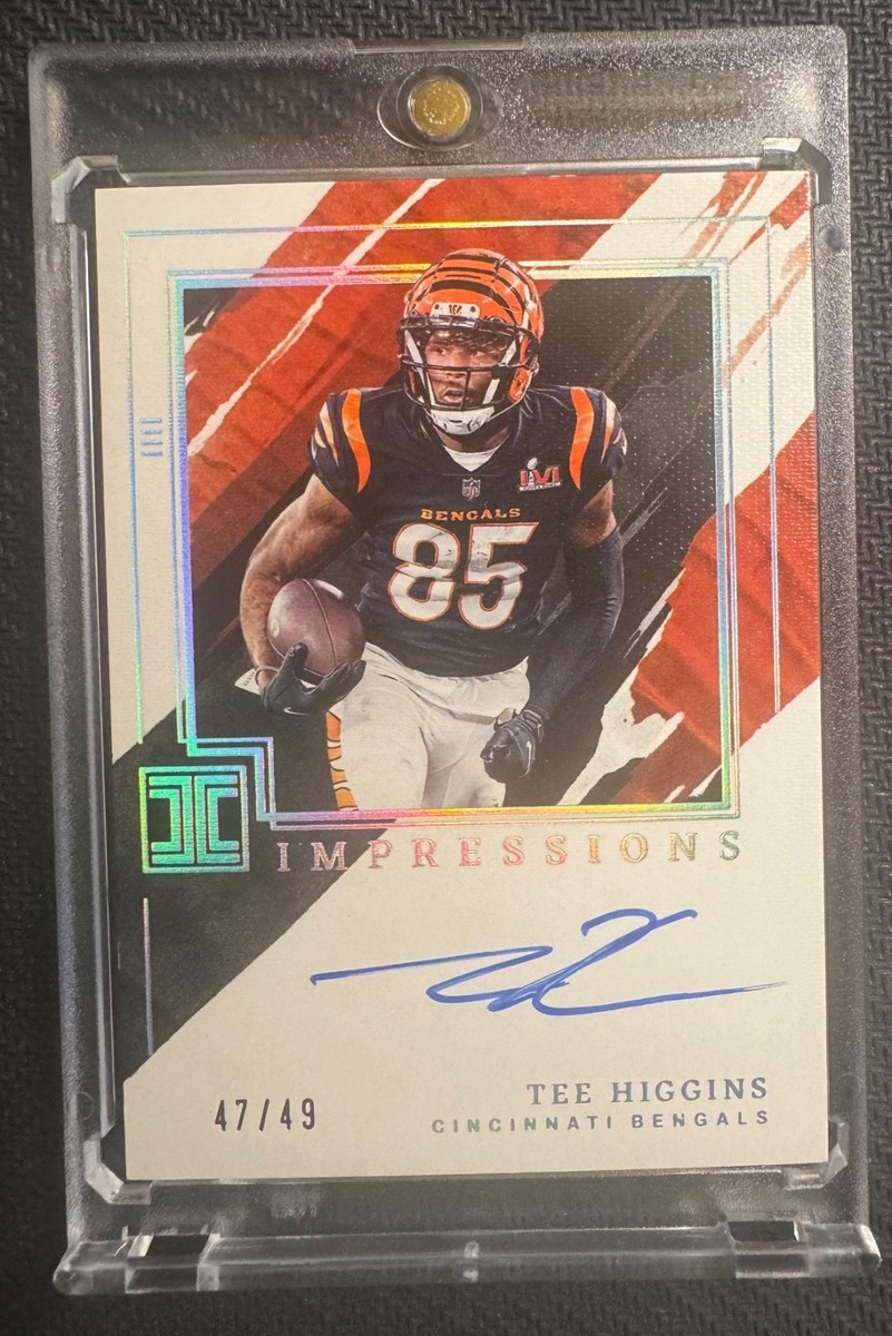 NFLカード Tee Higgins 世界1枚限定パッチカード含む3枚セット 2022 Panini Impeccable Tee Higgins Impressions Auto 47/49 Bengals