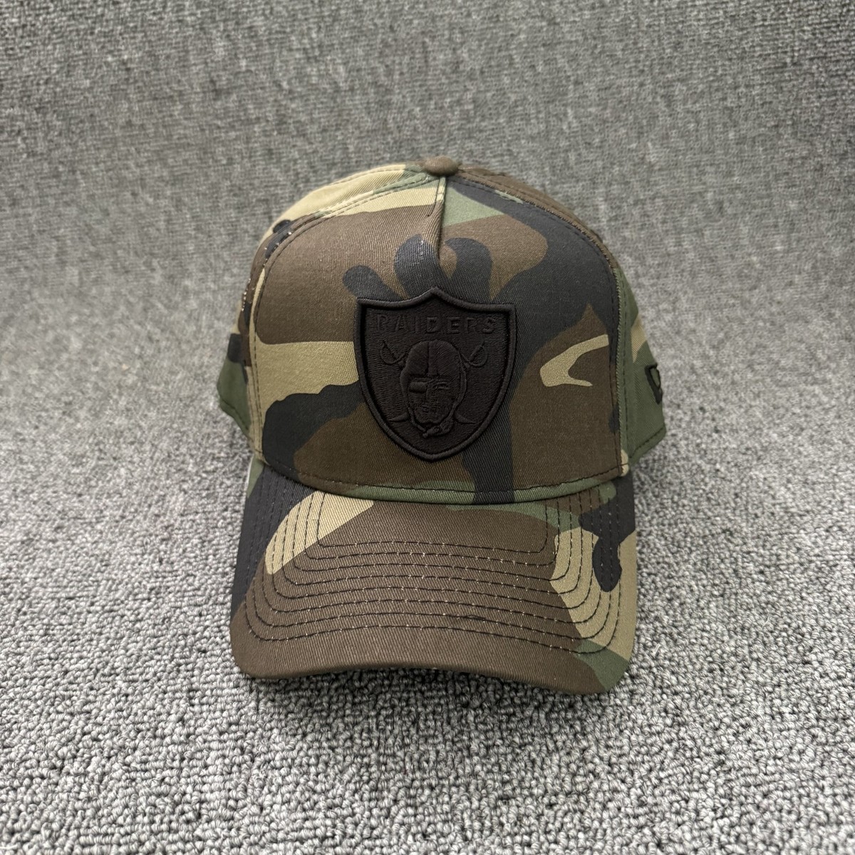 New Era Raiders NFL Camo Cap Black Shield Logo Hat