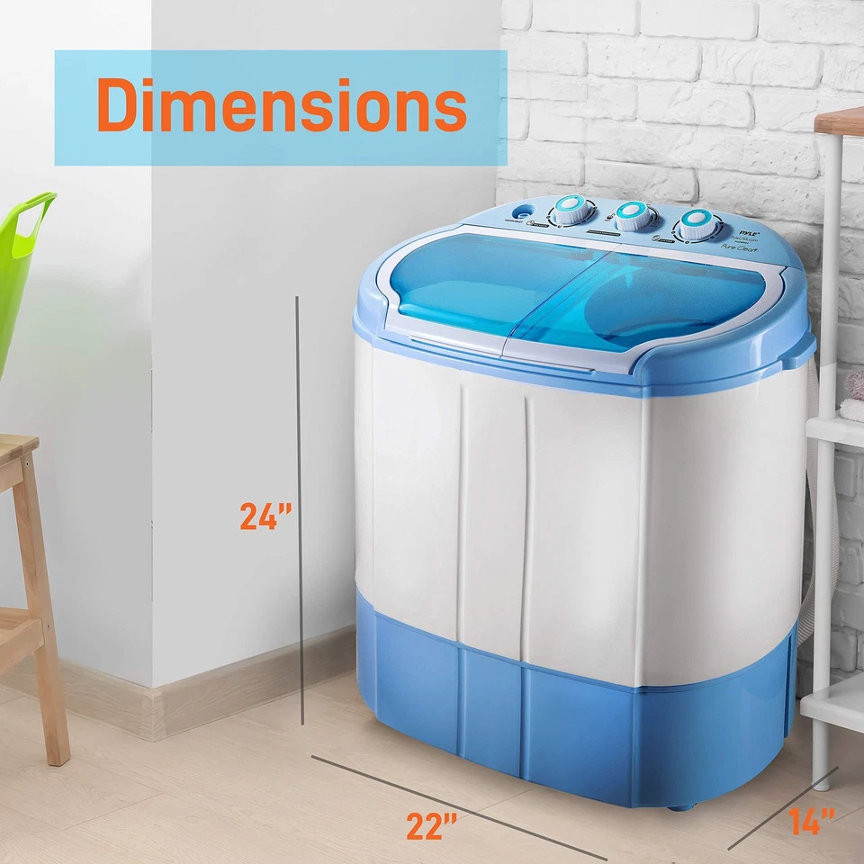 Portable Washer Dryer Combo 2 in 1 Top Loading Compact Spin Dryer 7.7 lbs Cap... - Image 2 of 4