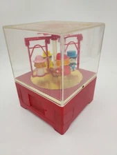 Japan Style 1960s Vintage Kids Swing See-Saw Windup Hong Kong Music Box