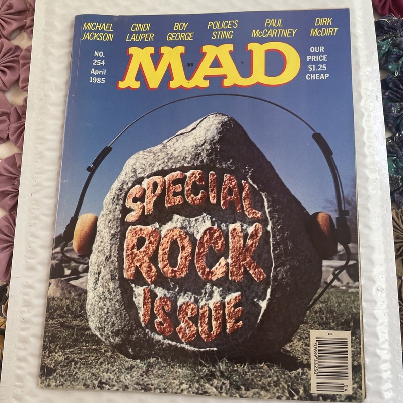 1985 #254 MAD Magazine, Special Rock Issue, Michael Jackson, Boy George