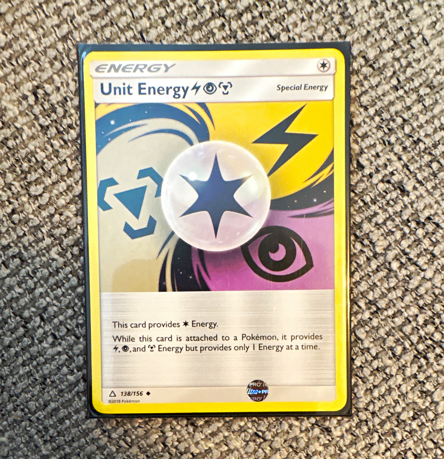 Pokemon TCG Unit Energy LightningPsychicMetal 138/156 Ultra Prism Eng