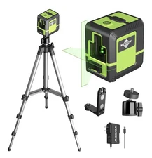 Weiddw 2 Lines Professional Laser Level with Tripod 360°Self Leveling
