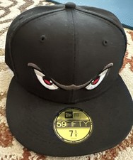 New Era MiLB Lake Elsinore Storm Road Cap Black Hat Sz 7 5/8