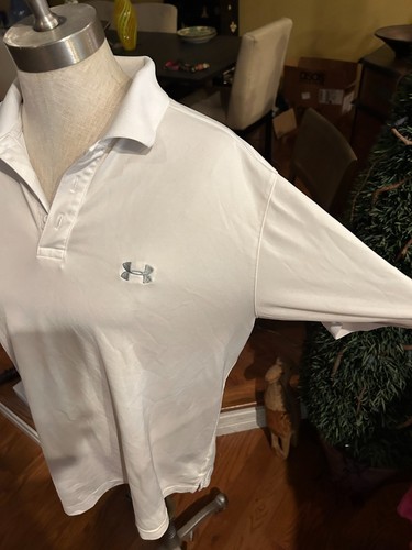 Polo da golf Under Armour med. Ingranaggio termico bianco sciolto. Michelob Ultra - Foto 3 di 5