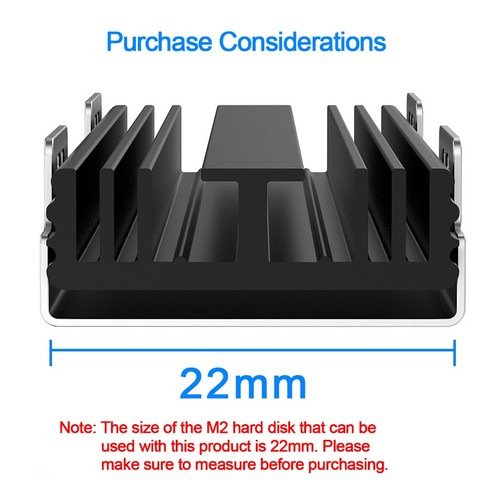 2X(M.2 SSD NVMe Heat Sink M2 2280 Solid State Hard Disk Aluminum Heatsink1310 - Afbeelding 2 van 10