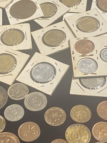 lotto monete da viaggio mondiali collezione, 1915 penny inglese, Asia, Europa, Canada - Foto 9 di 11