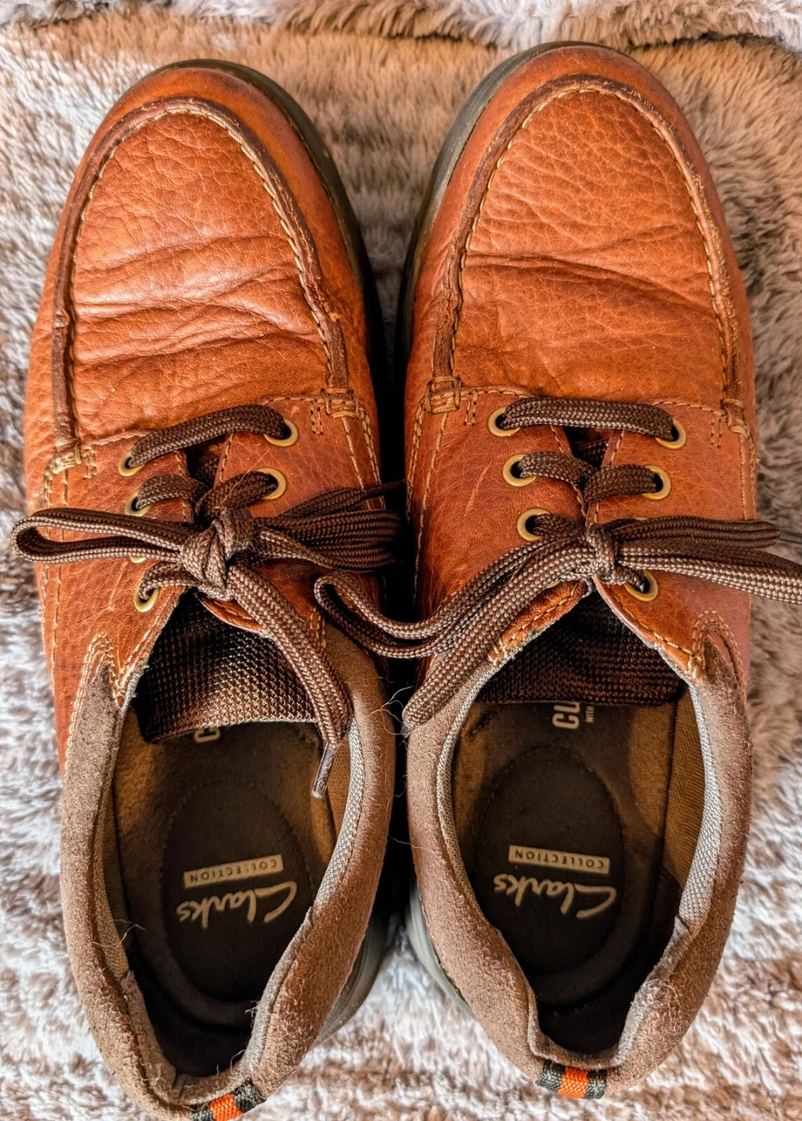 Mocassini da uomo marrone Clarks scarpe casual cuscino ortolite taglia 9 5 M