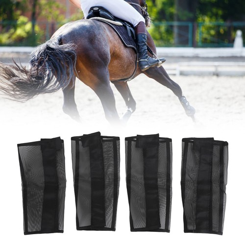 4pcs Horse Leg Boots Mesh Horse Leg Boots Leg Protector Wraps(Black ) - Picture 6 of 12
