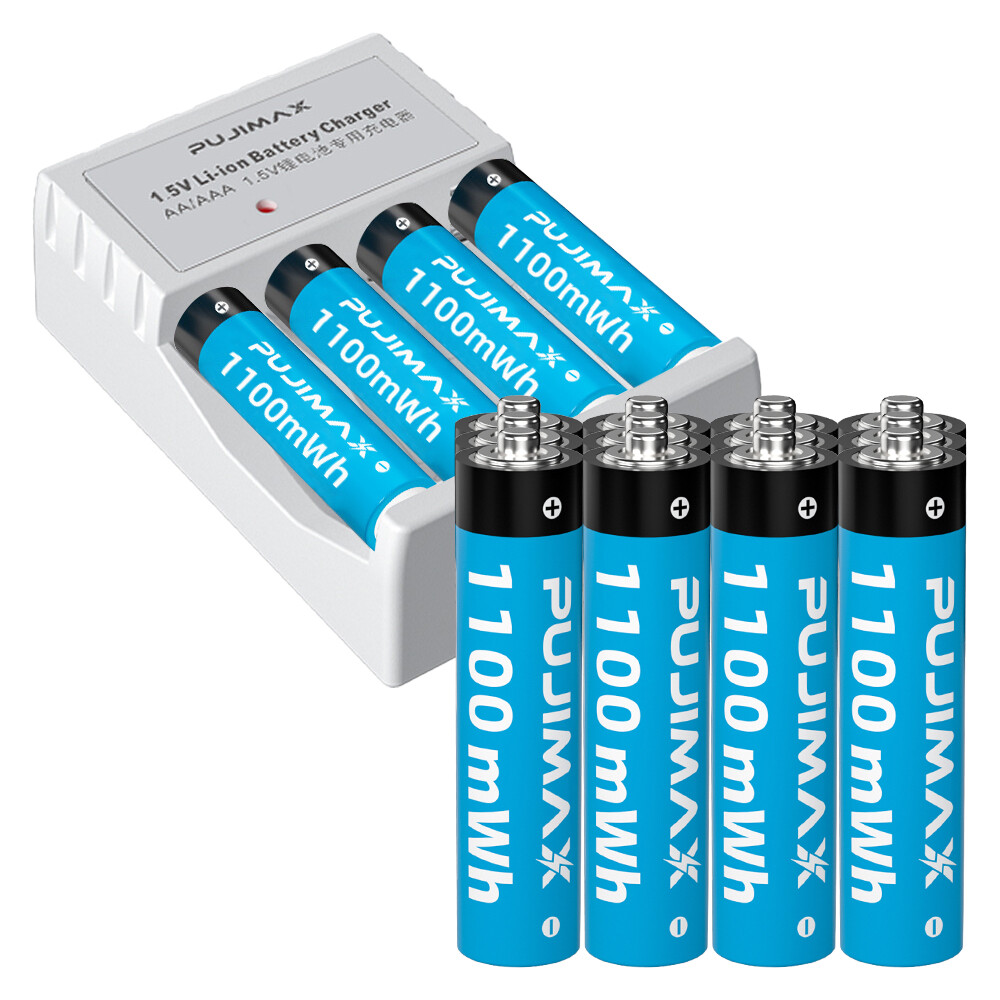 LOTE Cargador USB Cargador USB 1,5V AAA 3400mWh 1100mWh Baterías AAA Recargables 3400mWh 1100mWh