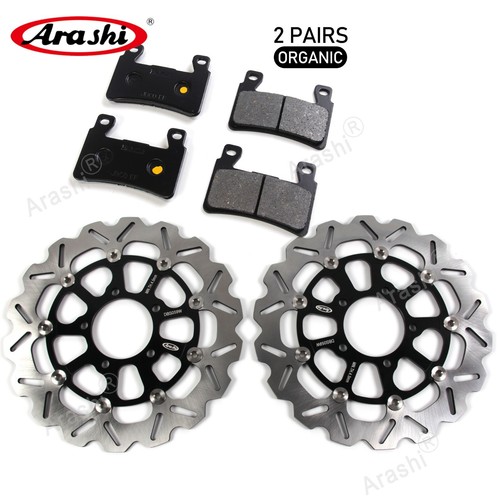Rotores y pastillas de disco de freno delantero para Kawasaki NINJA ZX6R 2013 2014 2015 2016 NEGRO - Imagen 2 de 15