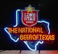 Lone Star The National Beer Of Texas Neon Light Sign 24x20 Beer Bar Wall Decor