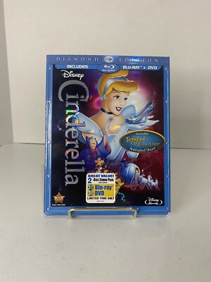 Walt Disney's: Cinderella (Blu-ray/DVD, 1950, Diamond Ed) Brand New w/ Slip !