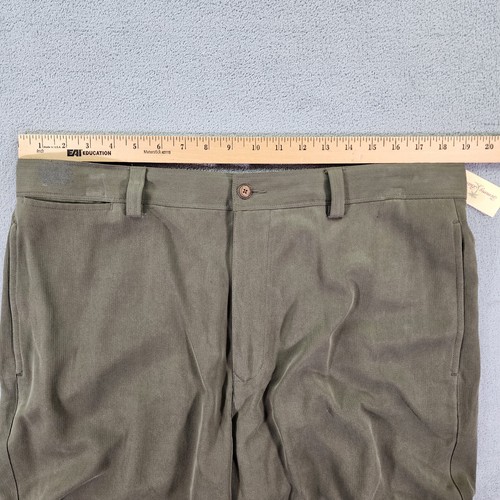 Tommy Bahama Silk Short Mens 38 Dark Olive Fair Game Classic Relax Chino T8195 - Picture 9 of 19
