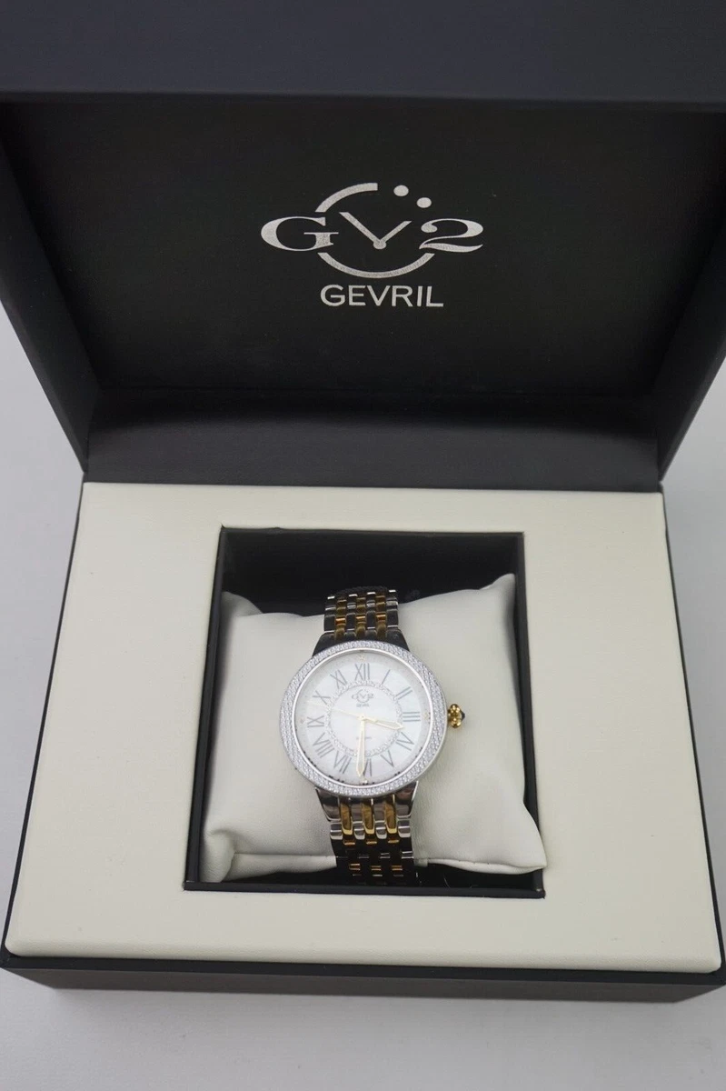 Gv2 By Gevril Women s 9145 Astor II Diamond MOP Dial Two Tone IP