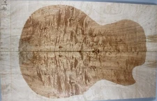 Electric Bass Drop Top 10mm Quilted Maple Wood Bookmatch Set Luthier Supply