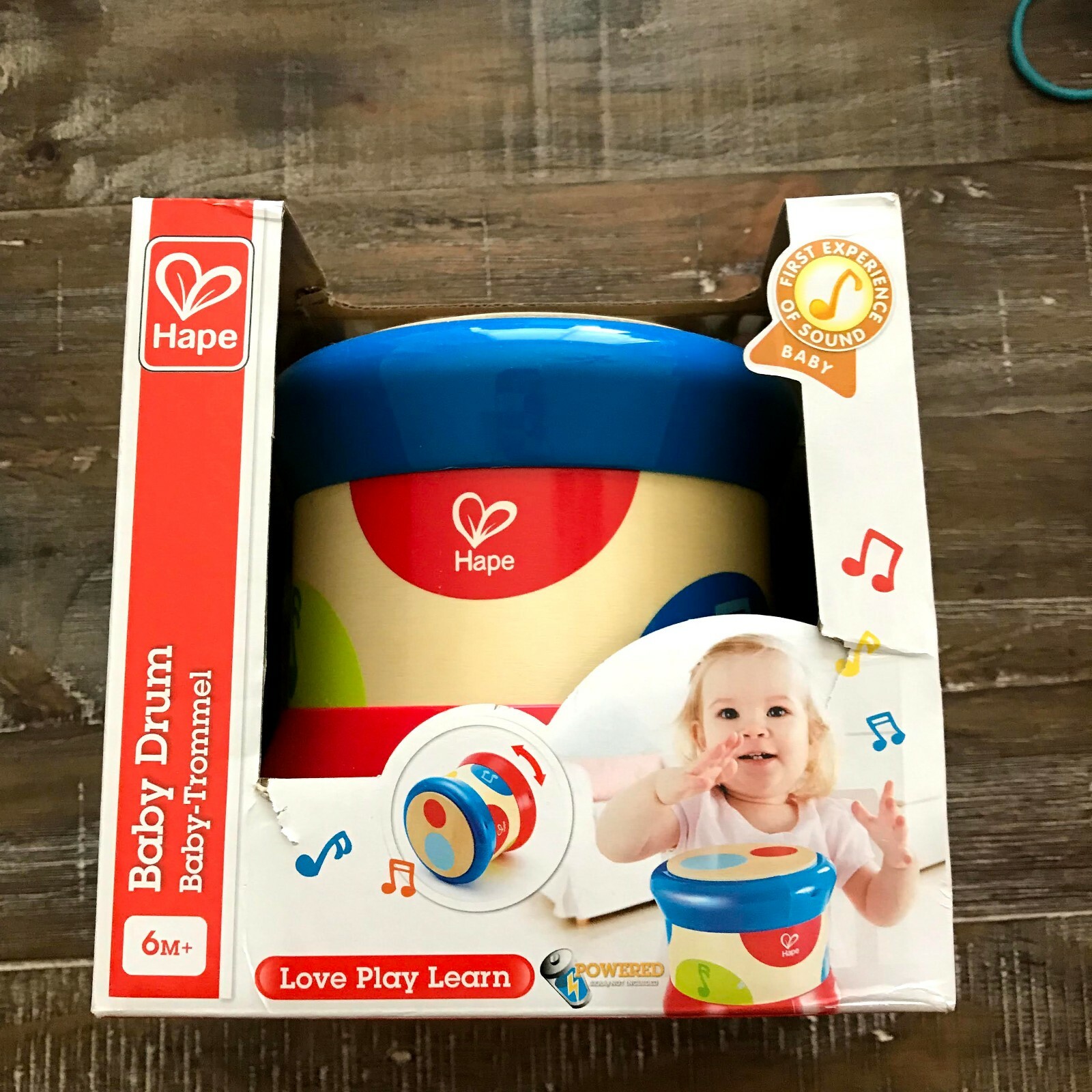 hape baby drum musical toy