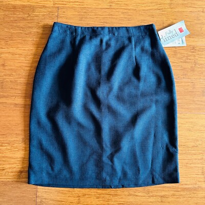 Katies Australian Made Fully Lined A Line Skirt 12 Dark Grey Office Business
