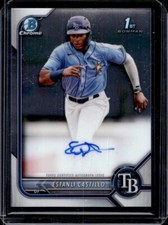 2022 Bowman Chrome Estanli Castillo Prospect Auto Autograph TAMPA BAY Rays 1ST