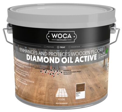 WOCA Fußbodenöl/Diamond Oil Active Parkett Holz 2,5 Liter *Natur* (44,78  /L)