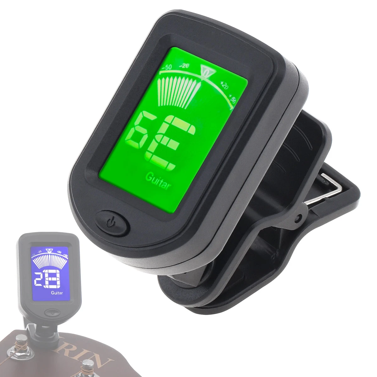 Clip On Guitar Tuner for Guitar Bass Violin Ukulele Chromatic Portable