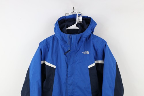 The North Face Boys Large Hyvent Nimbo 2 In 1 Triclimate Hooded Jacket Blue - Picture 2 of 23
