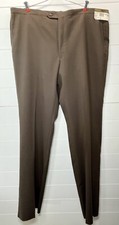 New Vintage 1970s SansABelt Golf Disco Pants Size 42 Unhemmed Brown Made In USA
