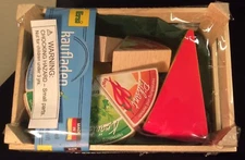 Erzi Pretend Play Wooden Grocery Shop Merchandise Cheese Wedges Made In Germany