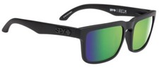 Spy Optic HELM Sunglasses - MATTE Black / Happy Bronze POLAR GREEN Mirror NEW