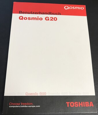 Toshiba Qosmio G20 originales Benutzerhandbuch 