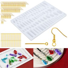 Resin Mold Jewelry Necklace Earring DIY Craft Making Tool 101pcs