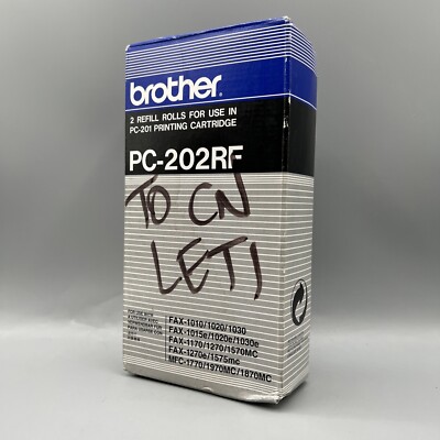 Brother PC-202RF Fax Refill Rolls 2 Pack FAX-1010 FAX-1170 MFC-1770 MFC-1870MC B