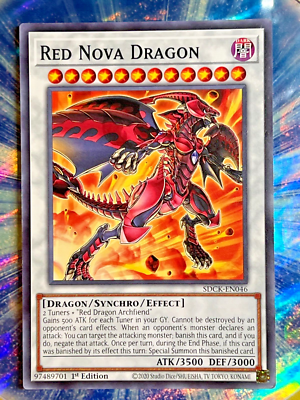 Yu Gi Oh! - Red Nova Dragon - SDCK-EN046 - 1st Ed - NM | eBay